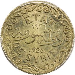 SYRIA: 2 piastres, 1926. PCGS MS65