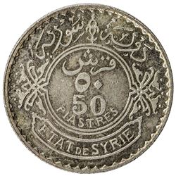 SYRIA: AR 50 piastres, 1936. UNC