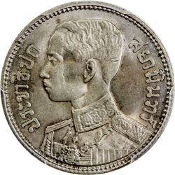 THAILAND: Rama VII, 1925-1935, AR 25 satang, BE2472 (1929). PCGS MS64