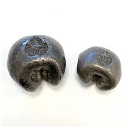 THAILAND: LOT of 2 pot duang "bullet money"