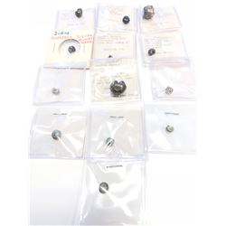 THAILAND: LOT of 13 pieces of silver minor baht or "bullet money"