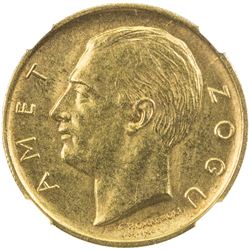 ALBANIA: Albanian Republic, AV 10 franga ari, 1927-R. NGC MS62