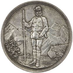 AUSTRIA: Franz Joseph, 1848-1916, AR shooting medal (25.52g), 1889. AU