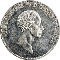DENMARK: Frederik IV, 1808-1839, AR speciedaler, 1837. PCGS AU58
