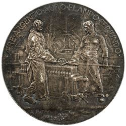 FRANCE: Third Republic, medallic AR 5 francs, 1900. EF