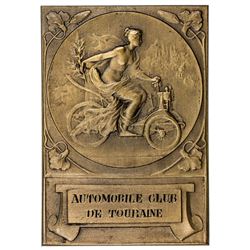 FRANCE: AE plaque (52.13g), ND (ca. 1910?). AU