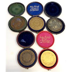FRANCE: LOT of 5 bronze medals, all in original cases
