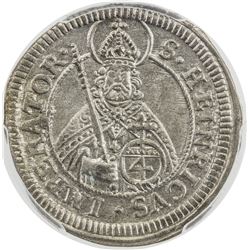 BAMBERG: Lothar Franz von Schonborn, 1693-1729, AR 4 kreuzer, 1696. PCGS MS64