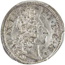 BAVARIA: Maximilian II Emanuel, 1679-1726, AR 3 kreuzer, 1720. PCGS MS64