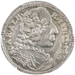 BAVARIA: Karl Albrecht, 1726-1745, AR 3 kreuzer, 1736. PCGS MS64