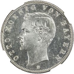 BAVARIA: Otto, 1886-1913, AR 2 mark, 1907-D. NGC MS63