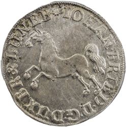 BRUNSWICK-CALENBERG-HANNOVER: Johann Friedrich, 1665-1679, AR 24 mariengroschen, 1674. PCGS MS61