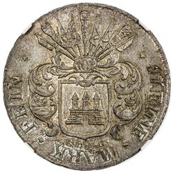 HAMBURG: Free and Hanseatic City, AR 32 schilling, 1809. NGC MS64