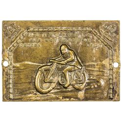 HAMBURG: AE plaque (71.58g), 1927. VF-EF