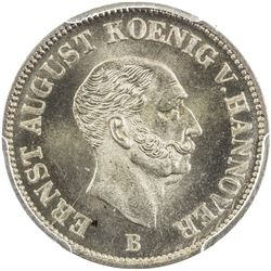HANNOVER: AR 1/12 thaler, 1847-B. PCGS MS66