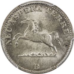 HANNOVER: AR 6 pfennig, 1850-B. PCGS MS66