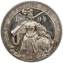 MAINZ: AR shooting medal (38.72g), 1894. AU