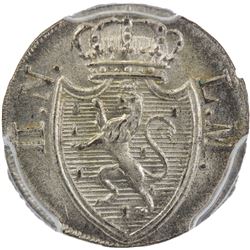 NASSAU: AR kreuzer, 1823. PCGS MS65