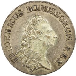 PRUSSIA: Friedrich II, 1740-1786, AR thaler, 1786-A. EF