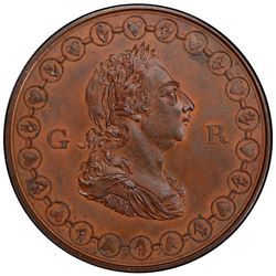 GREAT BRITAIN: George III, 1760-1820, AE medal, 1802. PCGS SP64