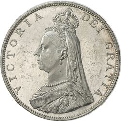 GREAT BRITAIN: Victoria, 1837-1901, AR double florin, 1887. PF