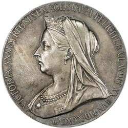 GREAT BRITAIN: Victoria, 1837-1901, AR medal, 1897. EF