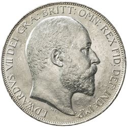 GREAT BRITAIN: Edward VII, 1901-1910, AR crown, 1902. UNC