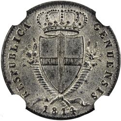 GENOA: BI 2 soldi (2.08g), 1814