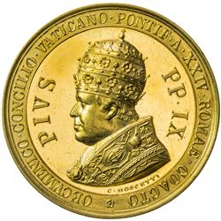 PAPAL STATES: Pius IX, 1846-1878, AE medal (35.82g), year XXV (1870). UNC