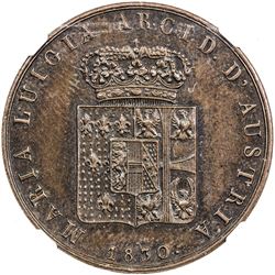 PARMA: Maria Liugia, 1815-1847, AE 5 centesimi, 1830. NGC MS62