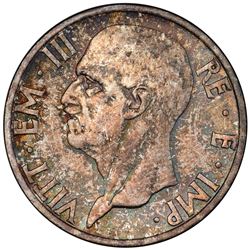ITALY: Vittorio Emanuele III, 1900-1946, AR 5 lire, 1936-R year XIV. PCGS MS64
