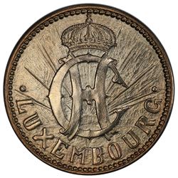 LUXEMBOURG: Charlotte, 1919-1964, pattern AR franc, 1923. PCGS SP64