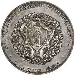 GLARUS: AR shooting medal (38.69g), 1892. AU