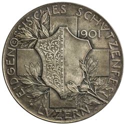 LUZERN: AR shooting medal (35.02g), 1901. UNC
