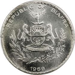 BIAFRA: Republic, AR pound, 1969. PCGS MS66