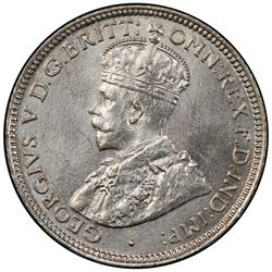 BRITISH WEST AFRICA: George V, 1910-1936, AR 6 pence, 1919-H. PCGS MS66