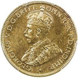 BRITISH WEST AFRICA: George V, 1910-1936, tin-brass 6 pence, 1936-KN. PCGS PF66