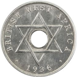 BRITISH WEST AFRICA: Edward VIII, 1936-1937, penny, 1936-KN. PCGS SP66