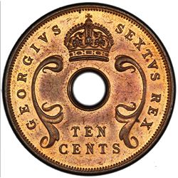 EAST AFRICA: George VI, 1937-1952, 10 cents, 1949. PCGS PF62