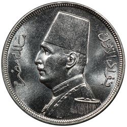 EGYPT: Fuad I, 1922-1936, 5 milliemes, 1933/AH1352. PCGS SP65