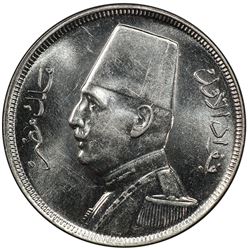 EGYPT: Fuad I, 1922-1936, 5 milliemes, 1935/AH1354. PCGS SP63