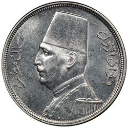 EGYPT: Fuad I, 1922-1936, 10 milliemes, 1933/AH1352. PCGS SP63