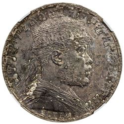ETHIOPIA: Menelik II, 1889-1913, AR birr, EE1895 (1903). NGC AU58
