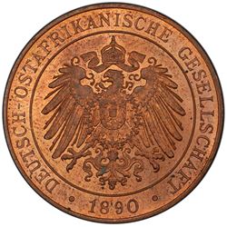 GERMAN EAST AFRICA: Wilhelm II, 1888-1918, 1 pesa, 1890. PCGS MS64