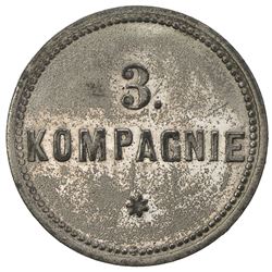GERMAN SOUTH WEST AFRICA: nickel-plated zinc 1/2 mark token (3.59g). AU