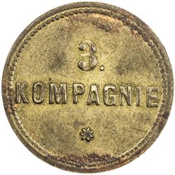 GERMAN SOUTH WEST AFRICA: brass 1 mark (4.14g). EF