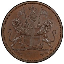 ST. HELENA: bronzed AE halfpenny, 1821. PCGS PF64