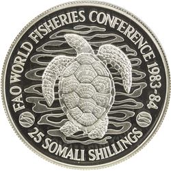SOMALIA: AR 25 shillings, 1984. NGC PF68