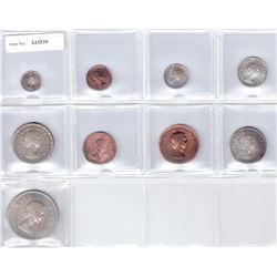 SOUTH AFRICA: Elizabeth II, 1952-1960, 9-piece Proof Set, 1954