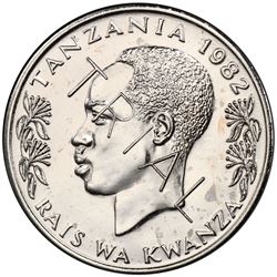 TANZANIA: 20 senti, 1982. PCGS SP65